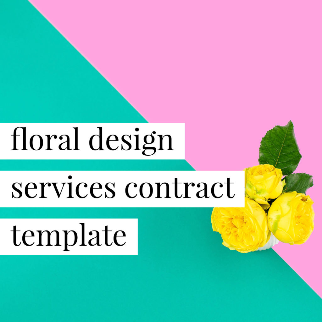 Floral Design Services Contract 1