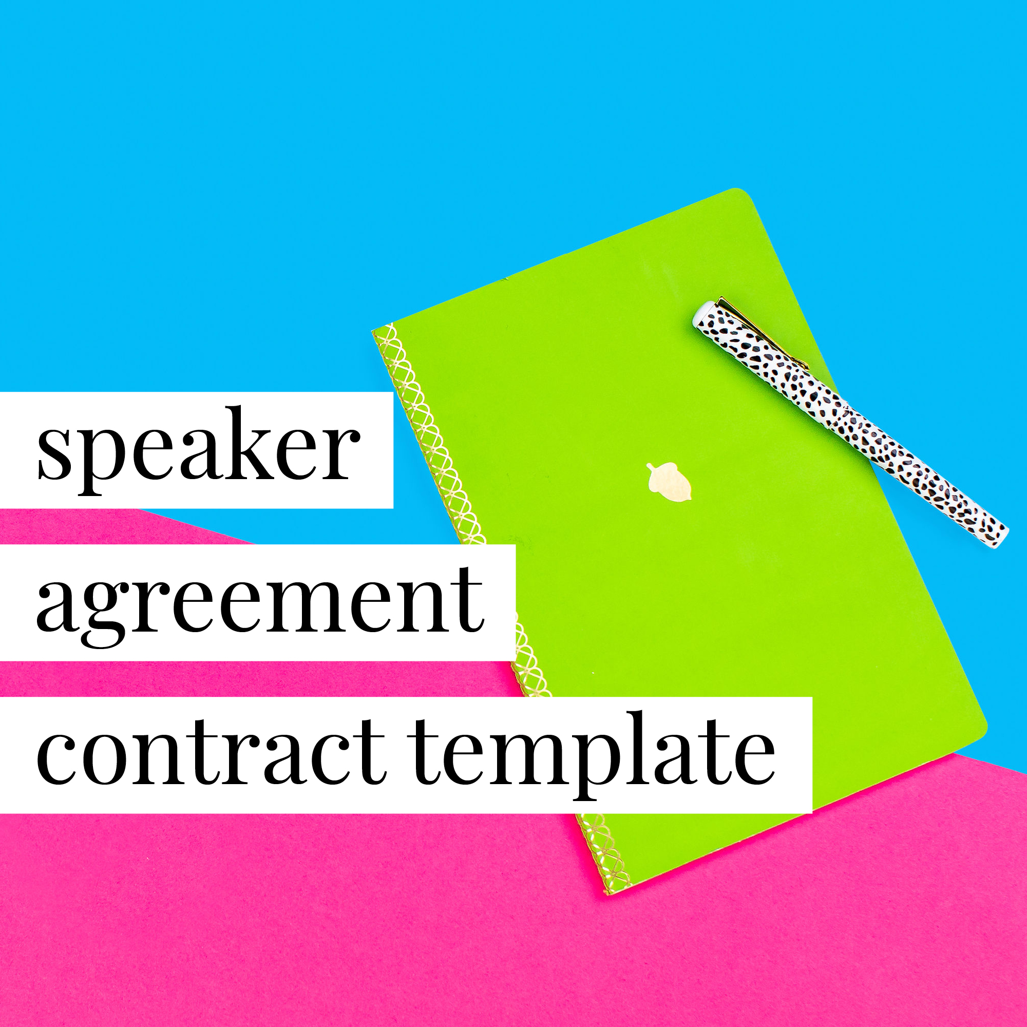Speakers Agreement Template