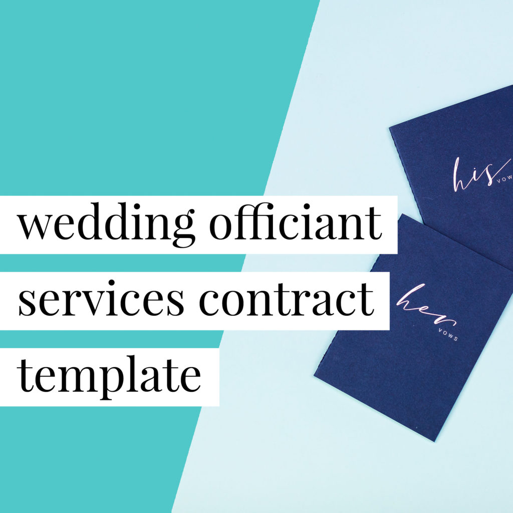 Wedding Officiant Services Contract Template Your Legal Bff