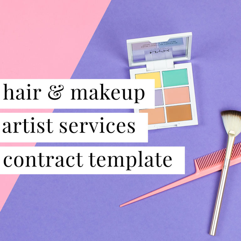Hair and Makeup Artist Services Contract Template Your Legal BFF®